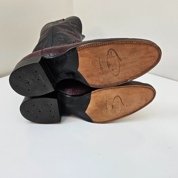 23. Cowboy (girl) Boots Pinto Black Kangaroo. Size 9.5 B. NIB - Picture 7 of 10